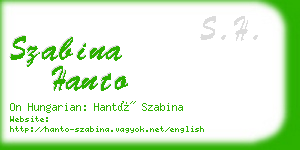 szabina hanto business card